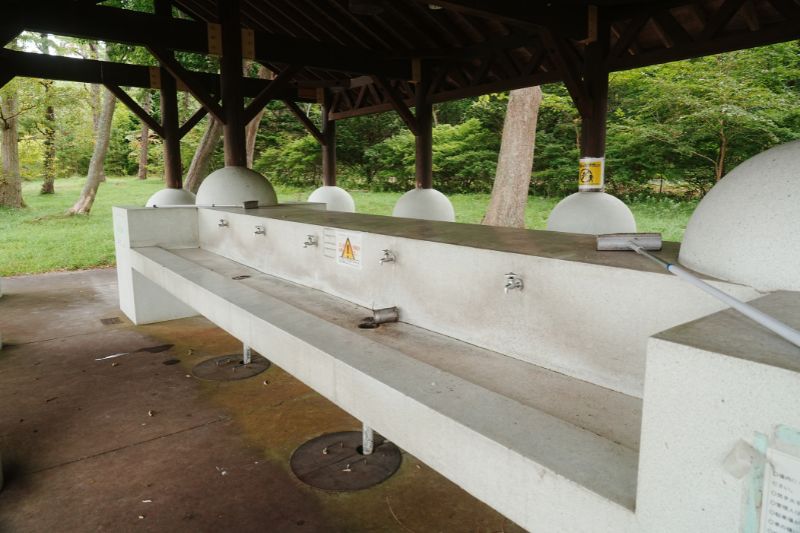 北海道 東大沼キャンプ場 炊事場 洗い場