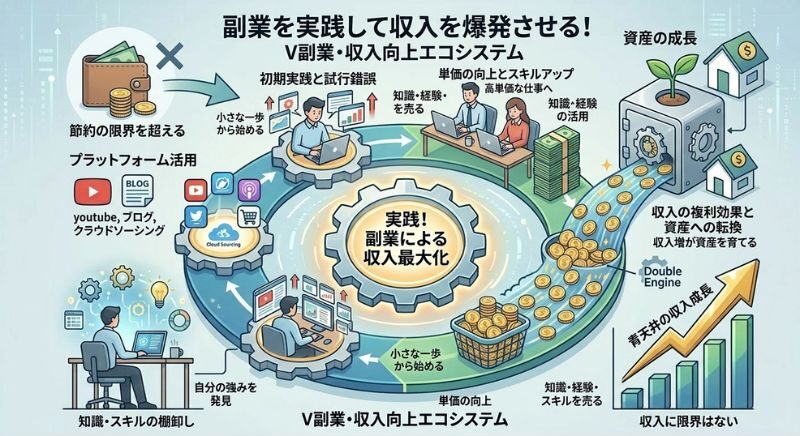 副業　収入　スキル　アップ