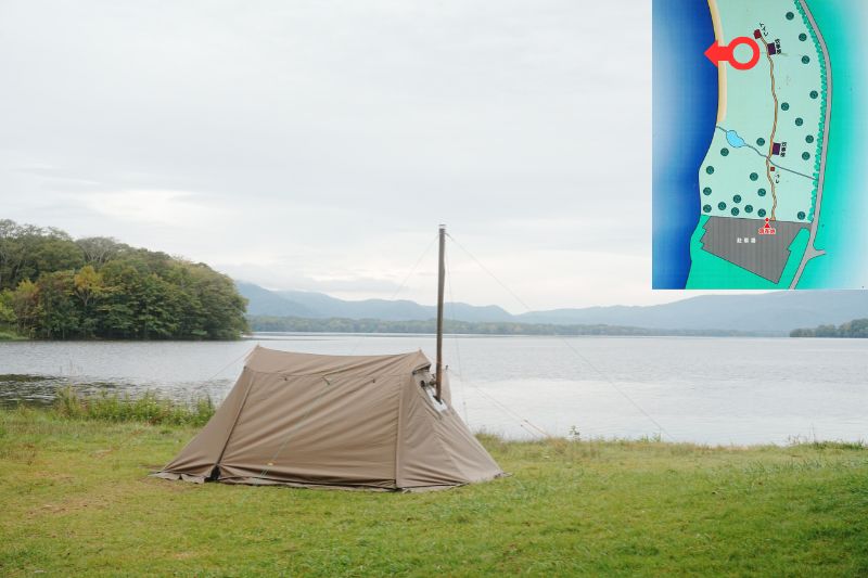 北海道 東大沼キャンプ場 湖畔サイト 解説3.2
