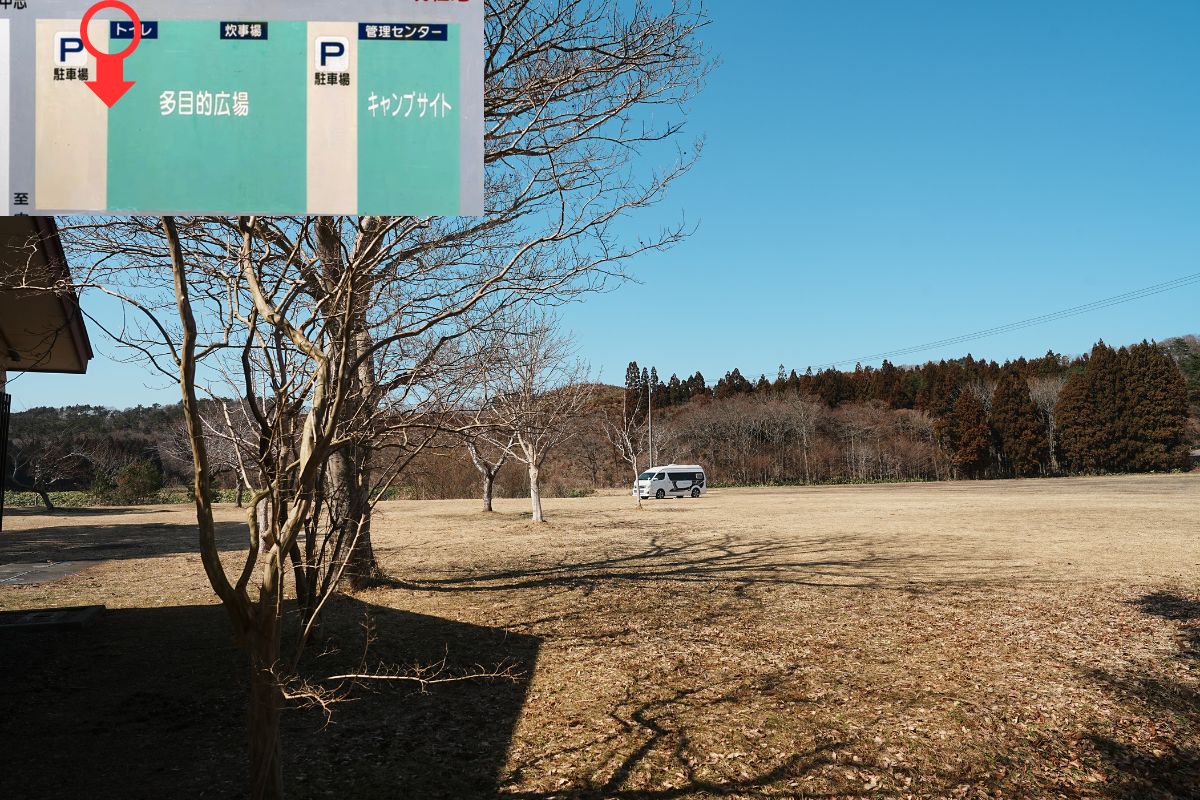 わかさぎ公園浜台キャンプ場 芝生サイト 解説9