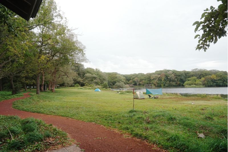 北海道 東大沼キャンプ場 湖畔サイト 通路