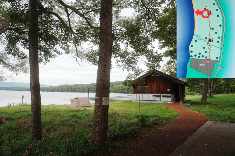 北海道 東大沼キャンプ場 湖畔サイト 解説3.1