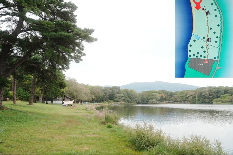 北海道 東大沼キャンプ場 湖畔サイト 解説4.3