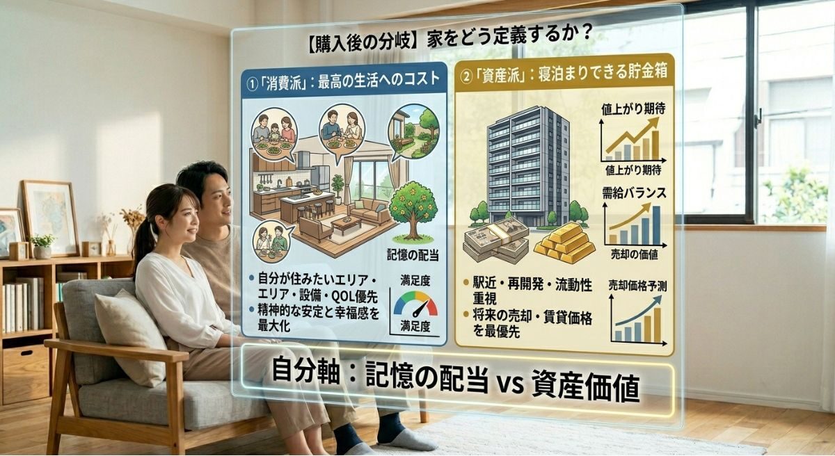 購入を決めた後の分岐点——「消費」として買うか、「資産」として買うか イメージ