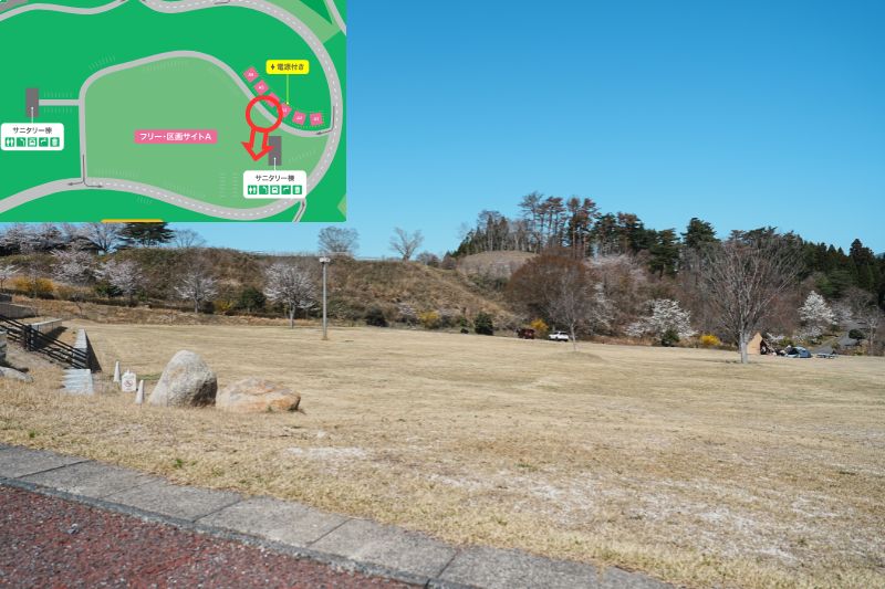 Snow Peak 陸前高田キャンプフィールド　フリーサイトA　解説１