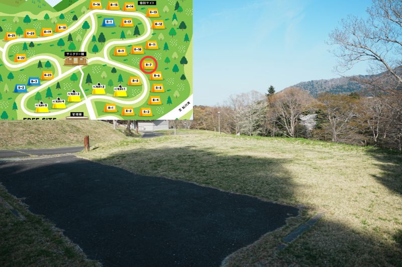 おしか家族旅行村オートキャンプ場　オートサイトA７