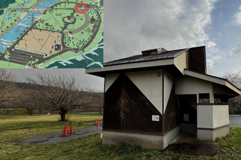 奈曽川河川公園キャンプ場　トイレ外観