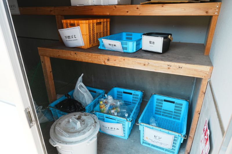 Snow Peak 陸前高田キャンプフィールド　サニタリー棟　ゴミ捨て場