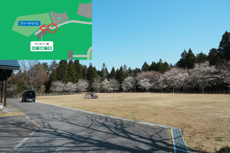 Snow Peak 陸前高田キャンプフィールド　フリーサイトC　解説２