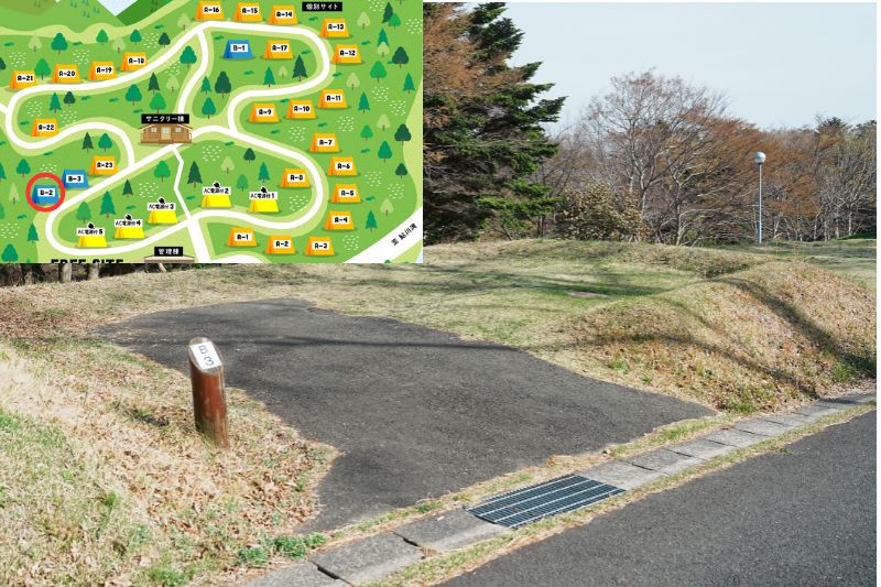 おしか家族旅行村オートキャンプ場　オートサイトB３