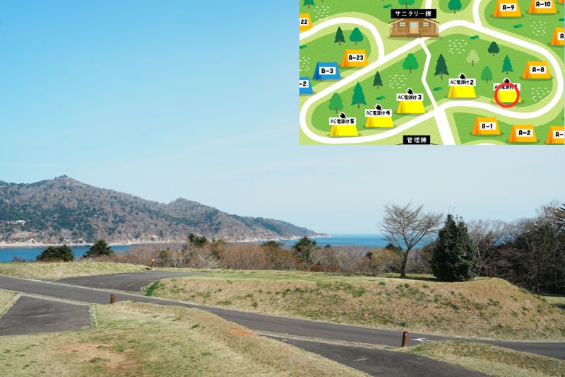 おしか家族旅行村オートキャンプ場　電源付きオートサイト１