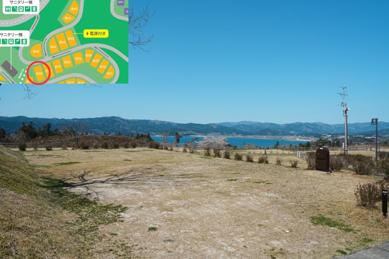 Snow Peak 陸前高田キャンプフィールド　区画サイト　海側　B39