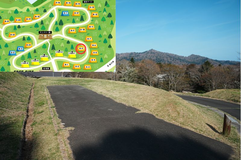 おしか家族旅行村オートキャンプ場　オートサイトA８