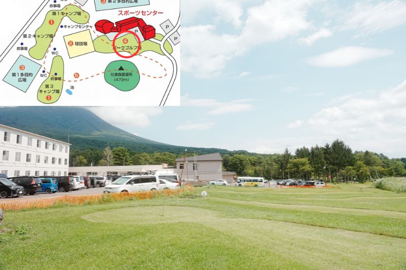 岩木山青少年スポーツセンター　冬キャンプ　パークゴルフ場