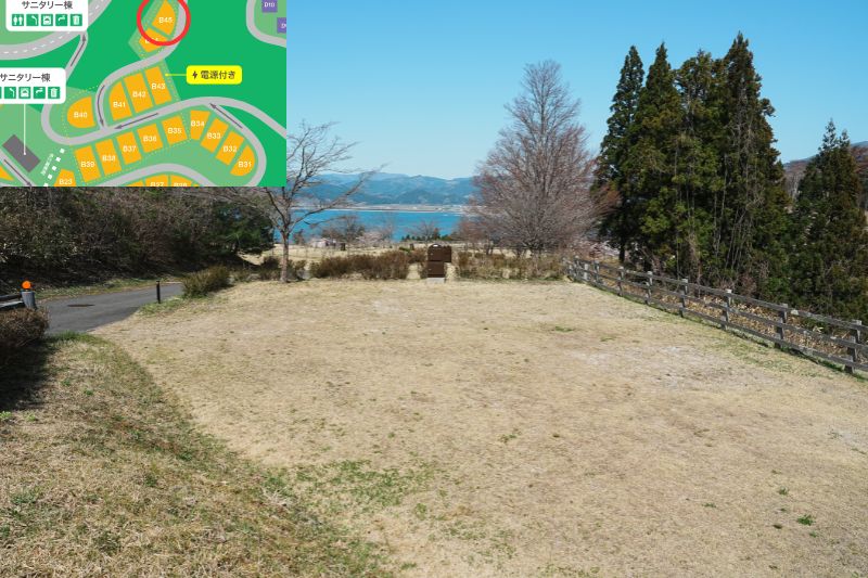 Snow Peak 陸前高田キャンプフィールド　区画サイト　海側　B45