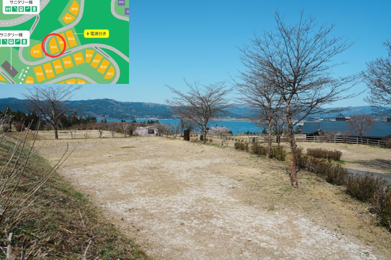 Snow Peak 陸前高田キャンプフィールド　区画サイト　海側　B41