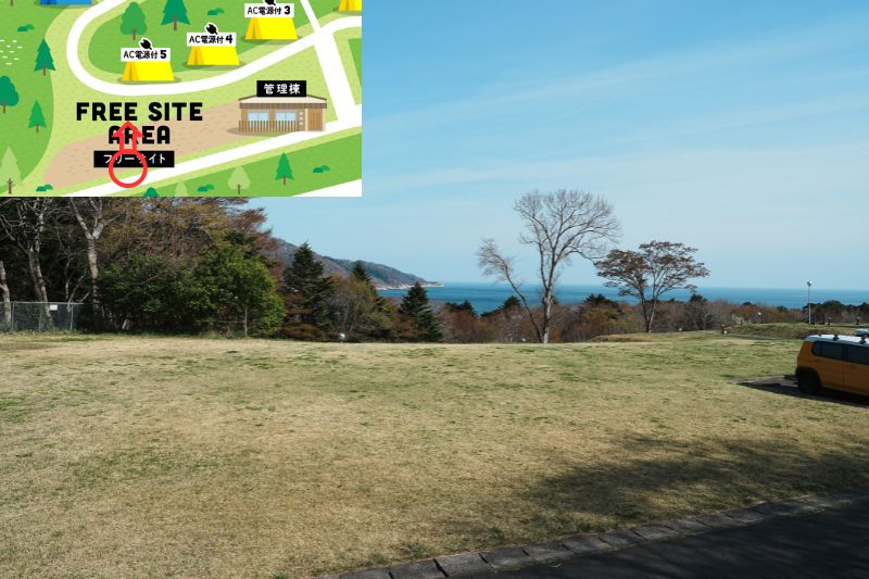 おしか家族旅行村オートキャンプ場　フリーサイト　解説４