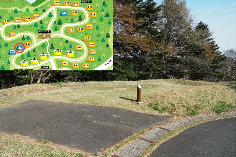 おしか家族旅行村オートキャンプ場　オートサイトB２