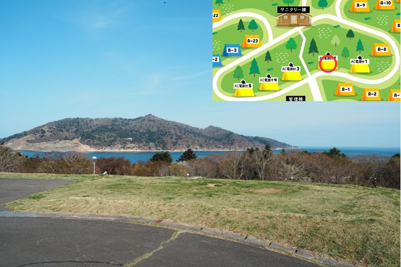 おしか家族旅行村オートキャンプ場　電源付きオートサイト２