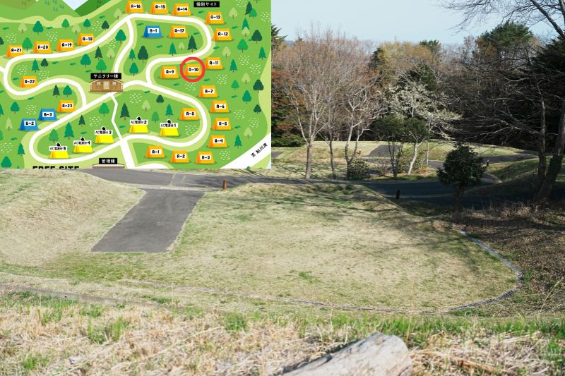 おしか家族旅行村オートキャンプ場　オートサイトA１０