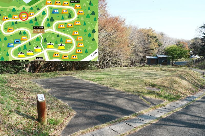 おしか家族旅行村オートキャンプ場　オートサイトA１９