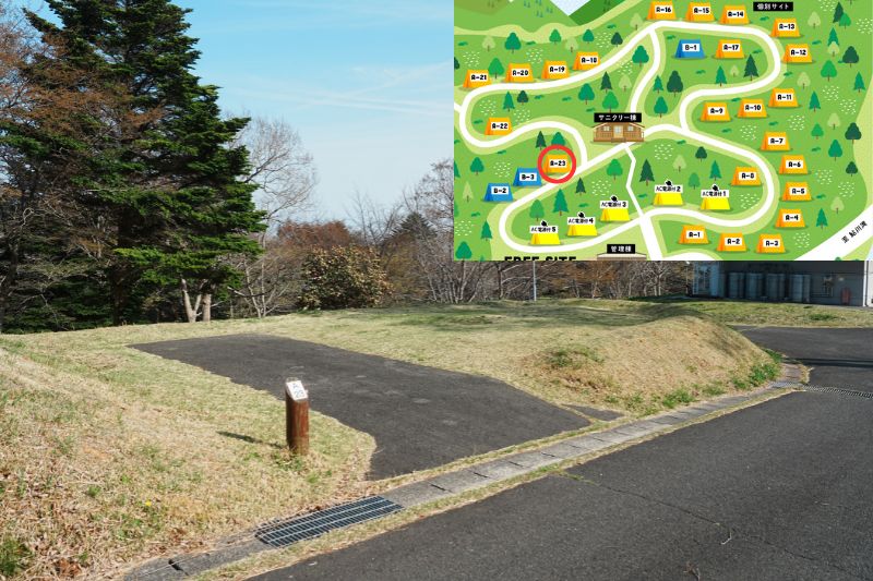 おしか家族旅行村オートキャンプ場　オートサイトA２３