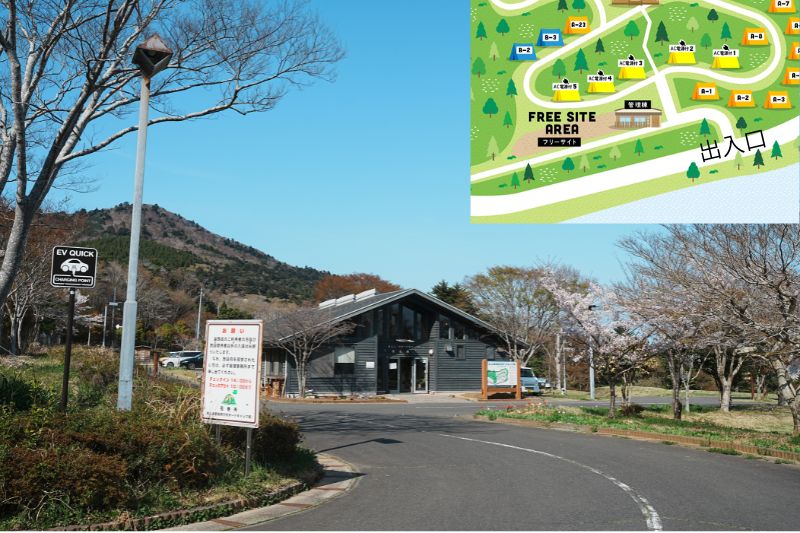 おしか家族旅行村オートキャンプ場　出入り口　管理棟