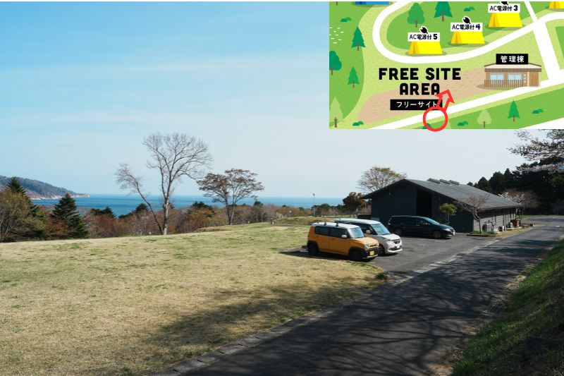 おしか家族旅行村オートキャンプ場　フリーサイト　解説１