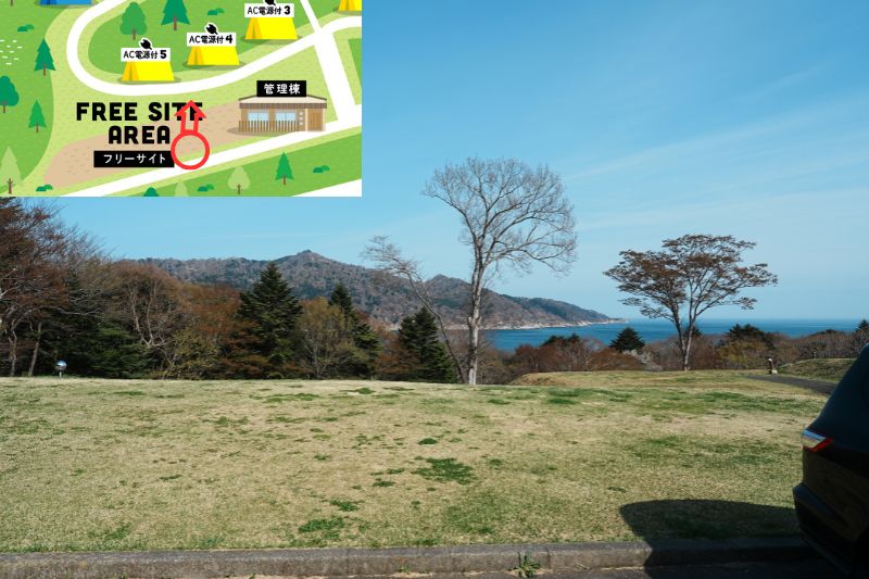 おしか家族旅行村オートキャンプ場　フリーサイト　解説３