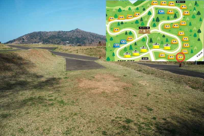 おしか家族旅行村オートキャンプ場　オートサイトA３