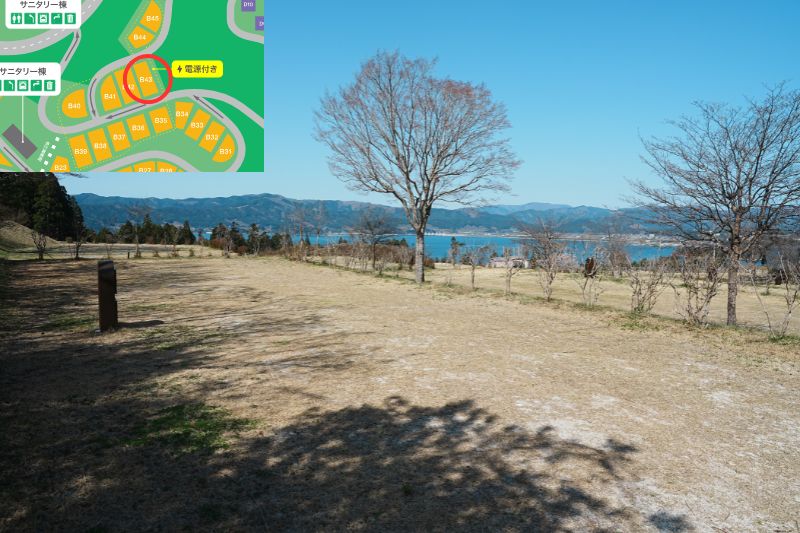 Snow Peak 陸前高田キャンプフィールド　区画サイト　海側　B43