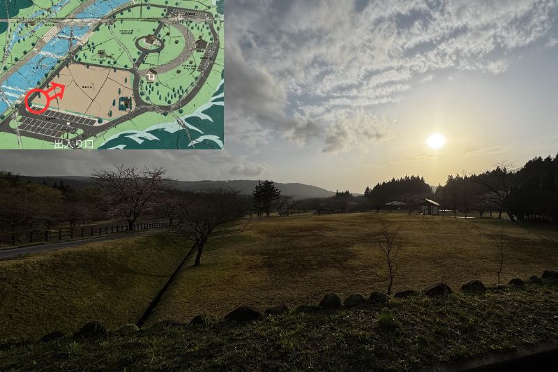 奈曽川河川公園キャンプ場　サイト解説２