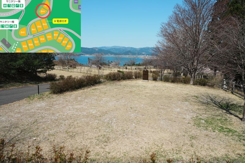 Snow Peak 陸前高田キャンプフィールド　区画サイト　海側　B44