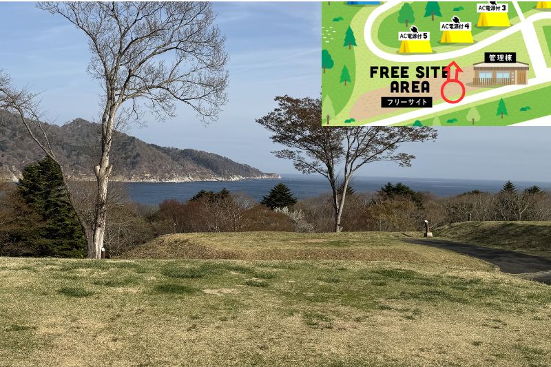 おしか家族旅行村オートキャンプ場　フリーサイト　解説２