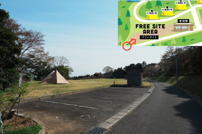 おしか家族旅行村オートキャンプ場　フリーサイト　解説６