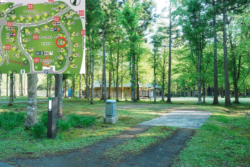 北欧の杜オートキャンプ場　オートサイト　A６