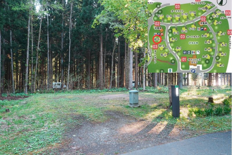 北欧の杜オートキャンプ場　オートサイト　B５