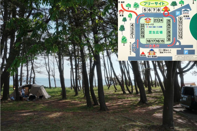 御所の台オートキャンプ場　フリーサイト　解説８　