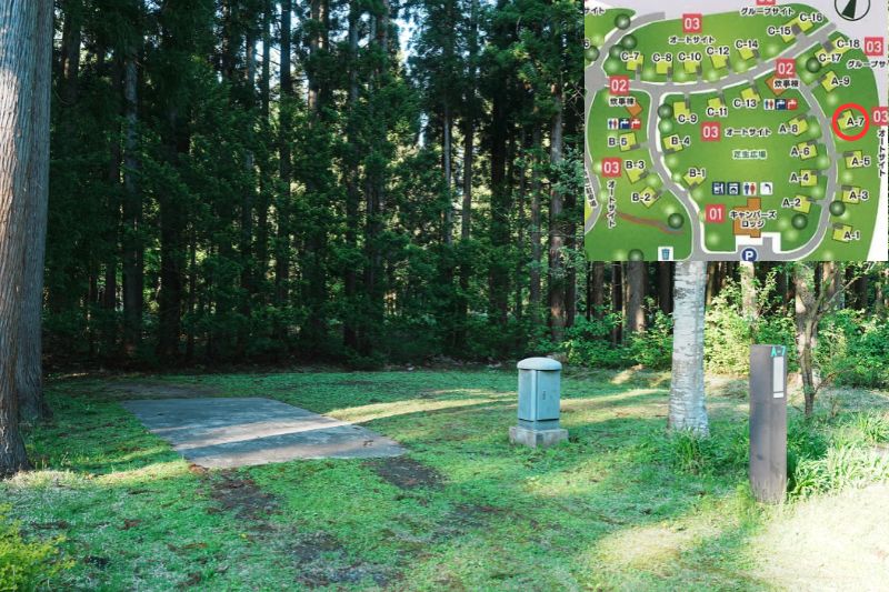 北欧の杜オートキャンプ場　オートサイト　A７