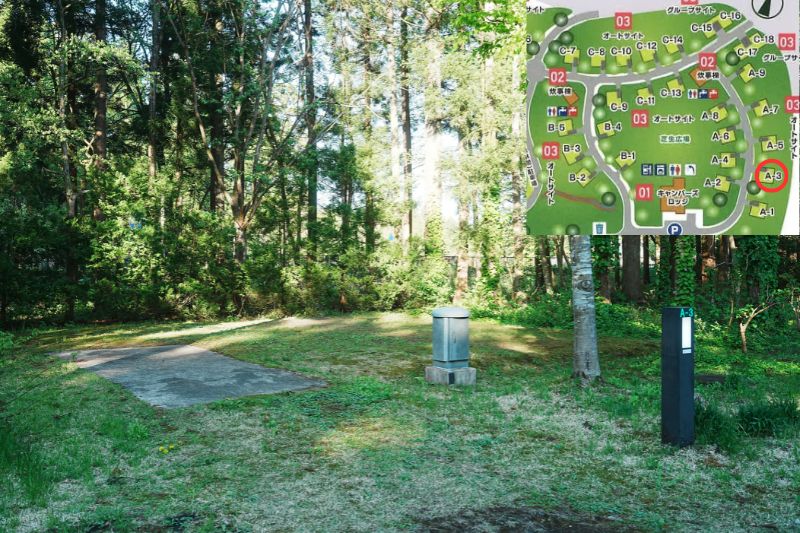 北欧の杜オートキャンプ場　オートサイト　A３