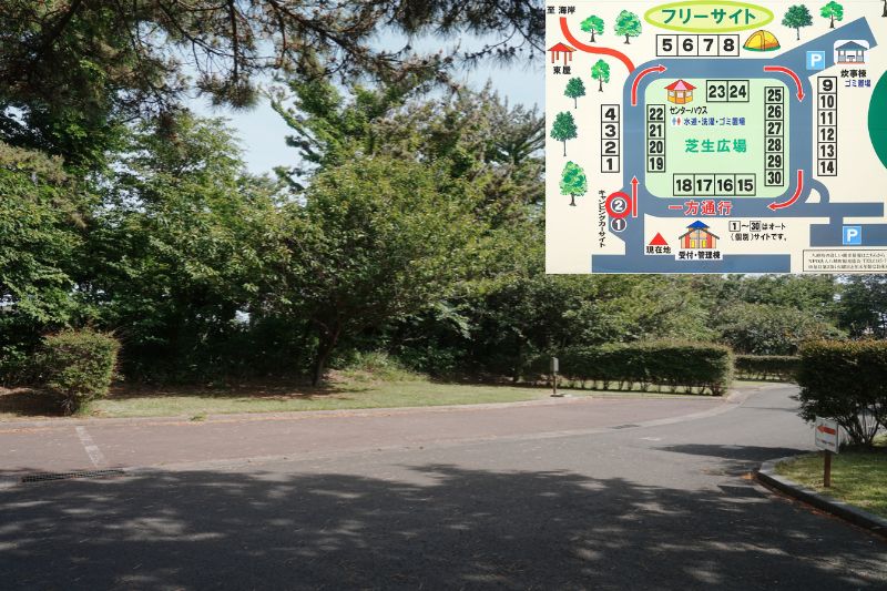 御所の台オートキャンプ場　キャンピングカーサイト２