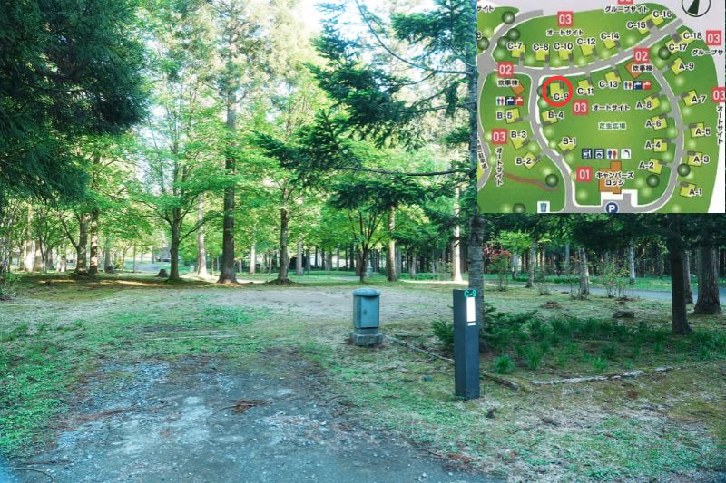 北欧の杜オートキャンプ場　オートサイト　C９