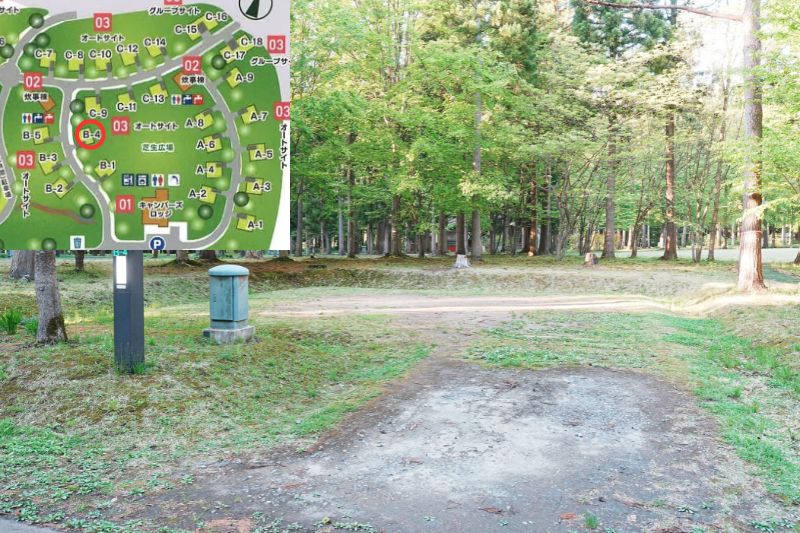 北欧の杜オートキャンプ場　オートサイト　B４