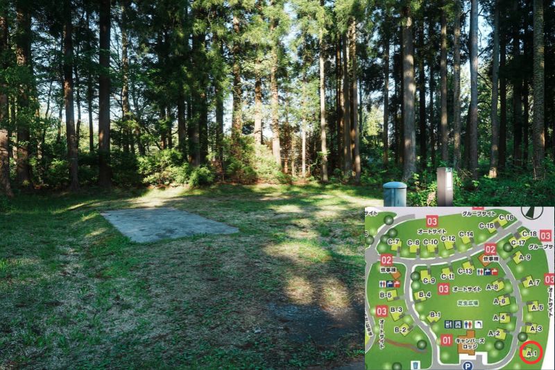 北欧の杜オートキャンプ場　オートサイト　A１