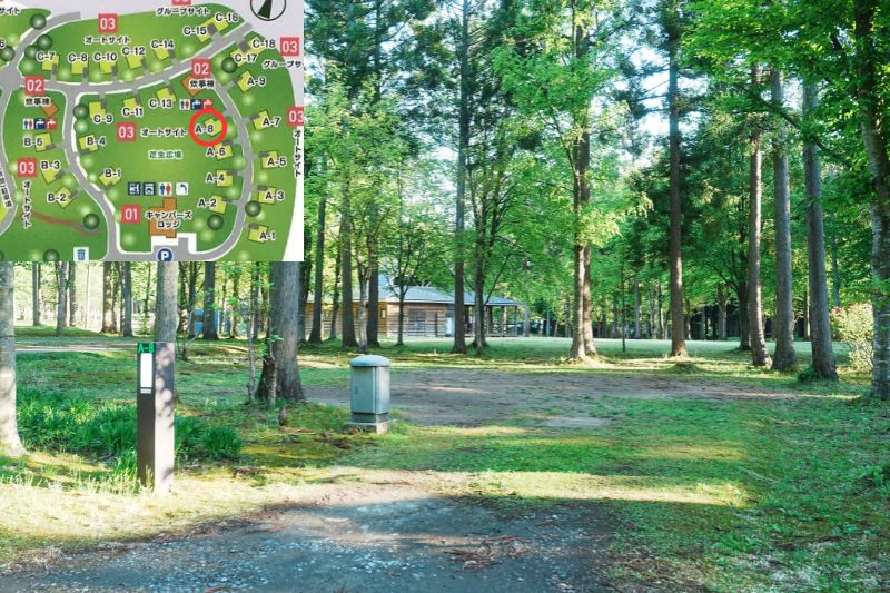 北欧の杜オートキャンプ場　オートサイト　A８