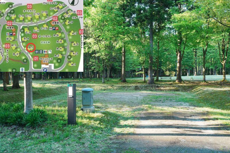 北欧の杜オートキャンプ場　オートサイト　B１