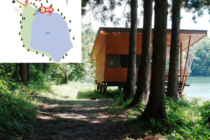 古竜湖キャンプ場　ケビン　三本木３