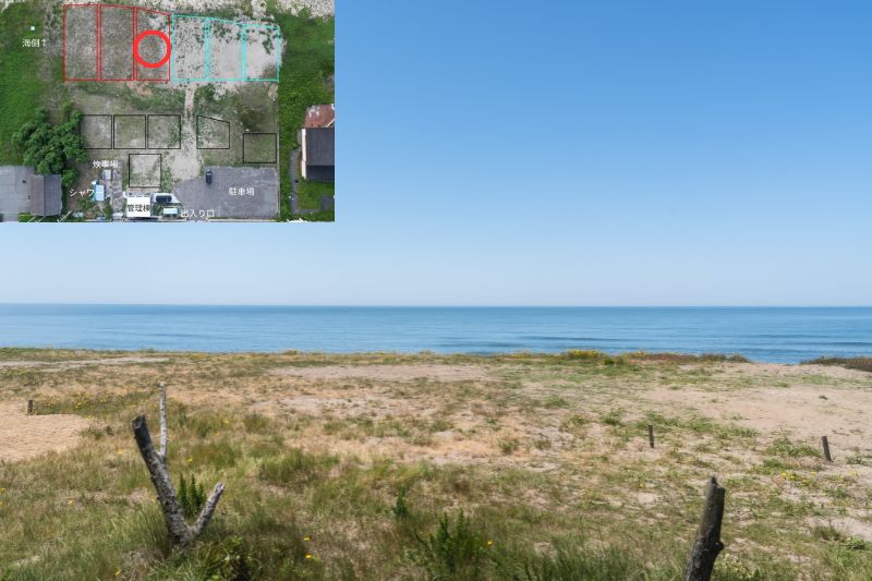 sunset side base 海側サイト 草地 右