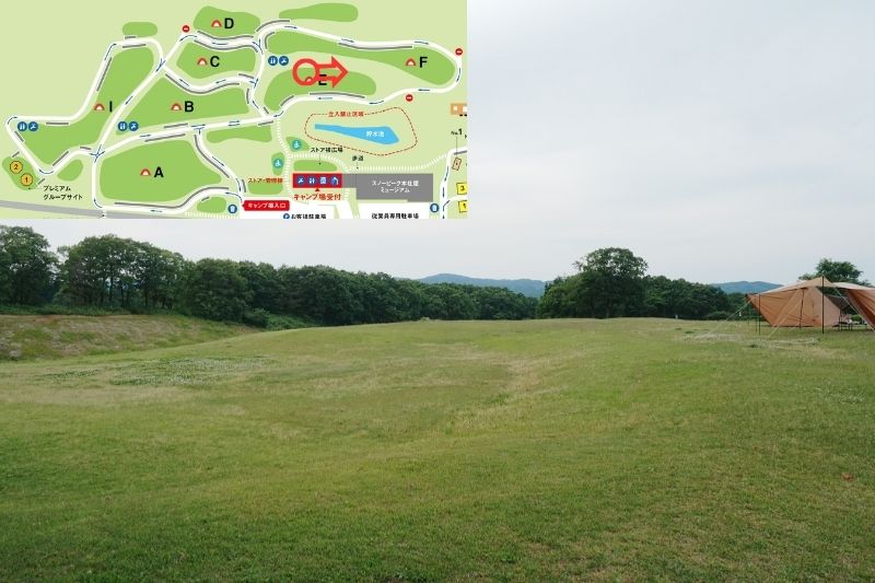 snowpeak headquarters campfield（スノーピーク ヘッドクォーターズ）　フリーサイトE　解説６