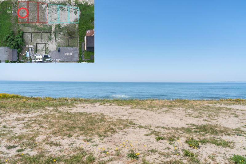 sunset side base 海側サイト 草地 左